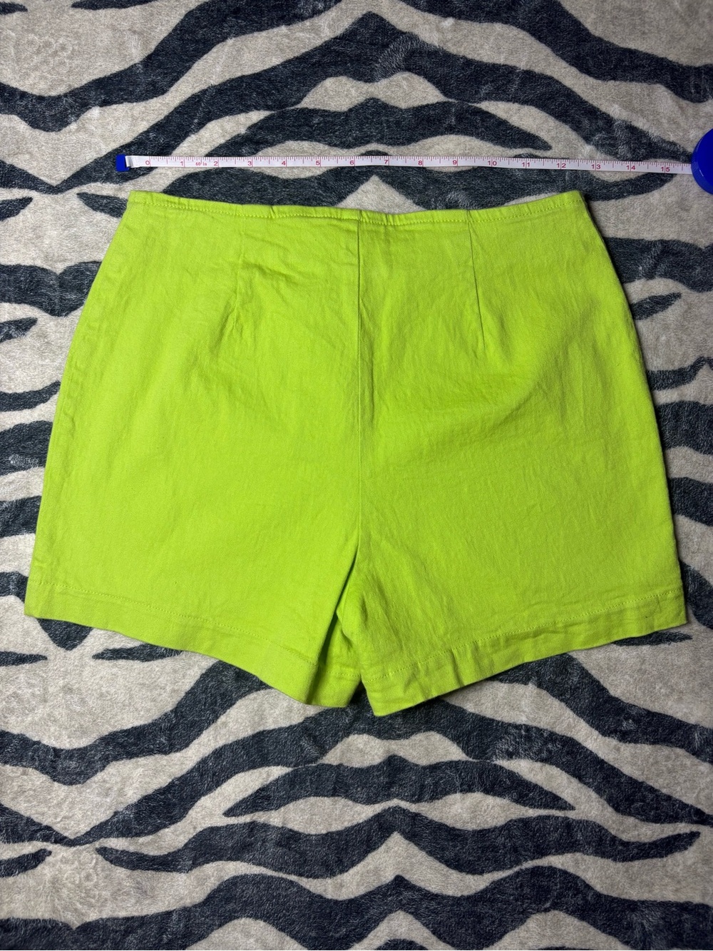 Vintage Y2K Xhilaration Neon Lime Green Shorts Size 9 Festival